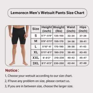 Lemorecn Wetsuits Pants Shorts 3mm Neoprene Canoeing Swimming Pants(1035-L)