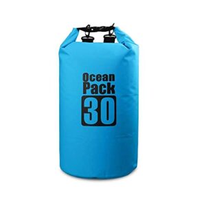 Bear Outdoor Dry Sack/Waterproof Bag for Boating, Kayaking, Hiking, Snowboarding, Camping, Rafting, Fishing and Backpacking (Blue, 30L)