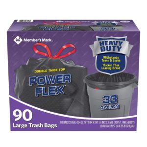 member's mark power-guard drawstring bags - 33 gal. - 90 count (2 pack)