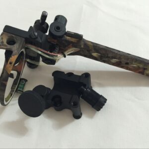 JIEXI HWYP Archery Sights Compound Bow Sights 5 Pins Bow Sights 0.019" Micro Adjust Pack of 1 (camo)