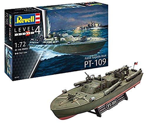 Revell 05147, Patrol Torpedo Boat Pt-109, 1: 72 Scale Plastic Model,Black