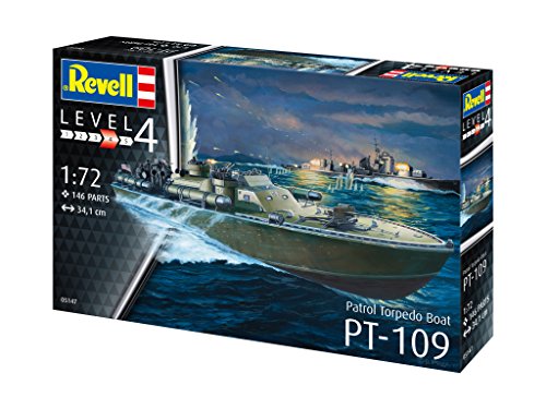 Revell 05147, Patrol Torpedo Boat Pt-109, 1: 72 Scale Plastic Model,Black