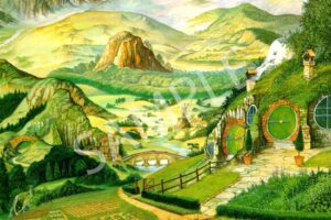 best print store - lord of the rings, hobbit, the shire poster (24x36 inches)