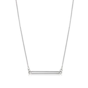 cishop minimalist balance sterling silver bar pendant necklace for women