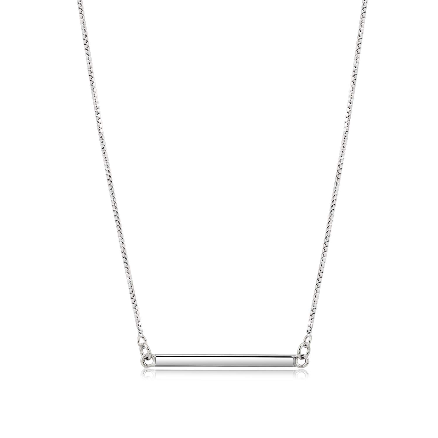 CISHOP Minimalist Balance Sterling Silver Bar Pendant Necklace for Women