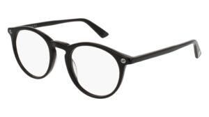 gucci oval eyeglasses gg0121o 001 black 49mm 0121