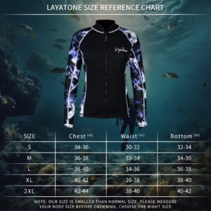 LayaTone Wetsuit Top Women 3mm Neoprene Wetsuit Jacket, Optional Neoprene/Lycra Sleeves Wetsuit Tops for Swimming Diving Surfing Canoeing