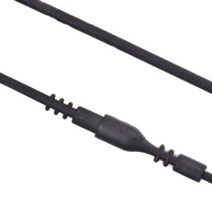 uGems 10 18-inch Black Silicone Rubber Tubing Cord Necklaces with Locking Clasp 2mm