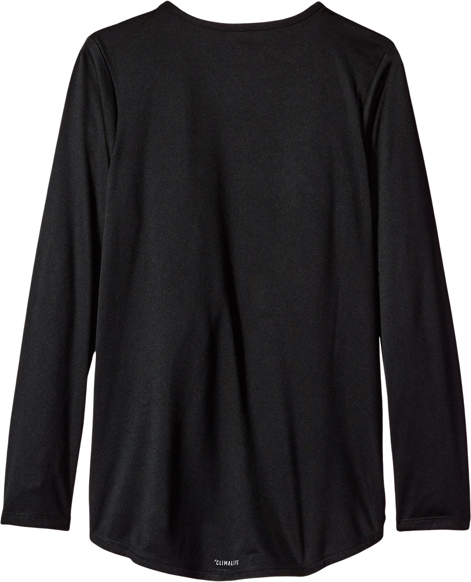 adidas Girls' Little Long Sleeve Logo Tee, Black, 5