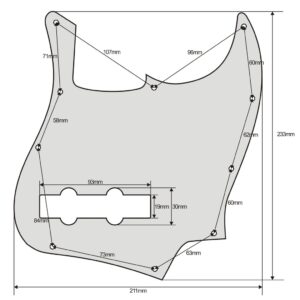 FLEOR 10 Hole Jazz Bass Pickguard Scratch Plate Pick Guards for 4 Strings American/Mexican Standard Jazz Bass Part, 4Ply Red Tortoise Shell