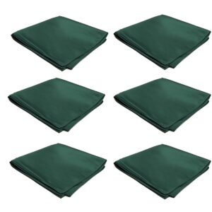 Mens Pocket Squares Handkerchief 6 PK Wedding Party Solid Color Handkerchiefs (Forest)