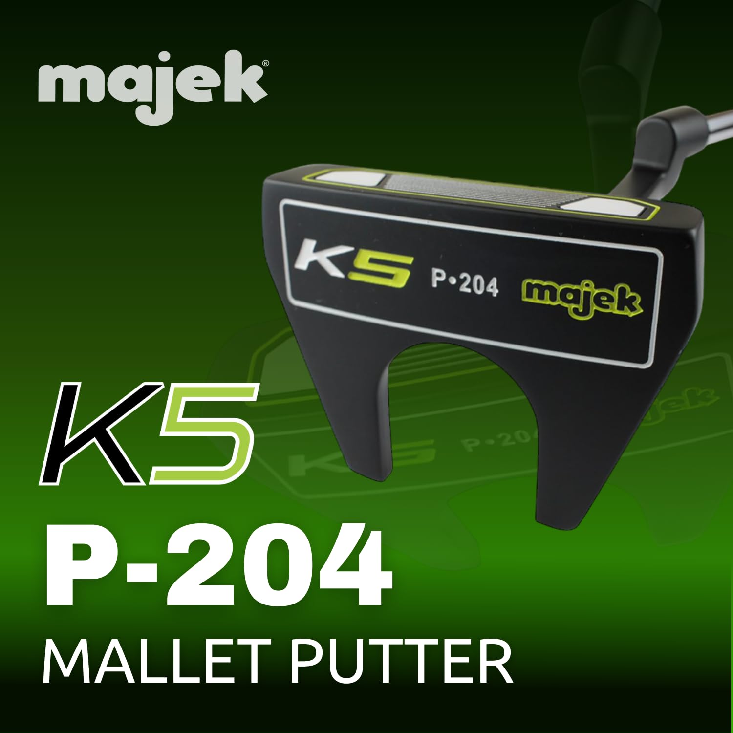 Majek K5 P-204 Golf Putter Right Handed Mallet Bullet Style with Alignment Line Up Hand Tool 36 Inches XL Tall Lady Perfect for Lining up Your Putts