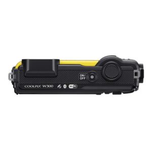 Nikon W300 Waterproof Underwater Digital Camera with TFT LCD, 3", Yellow (26525)