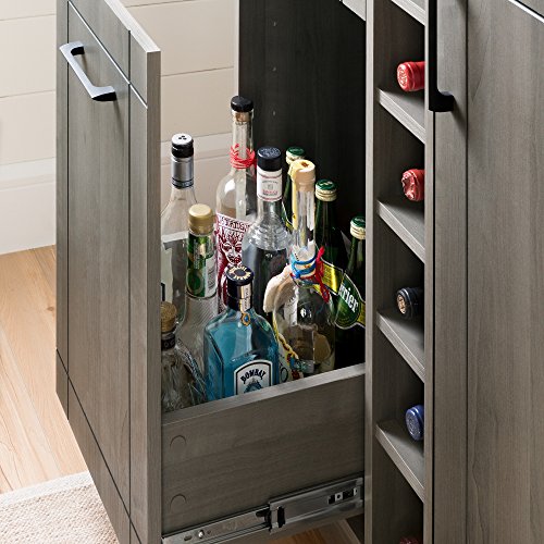 South Shore Vietti Bar Cabinet and Bottle Storage, Gray Maple