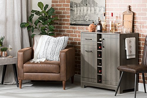 South Shore Vietti Bar Cabinet and Bottle Storage, Gray Maple