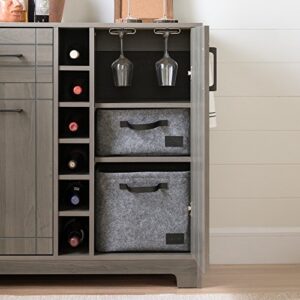 South Shore Vietti Bar Cabinet and Bottle Storage, Gray Maple