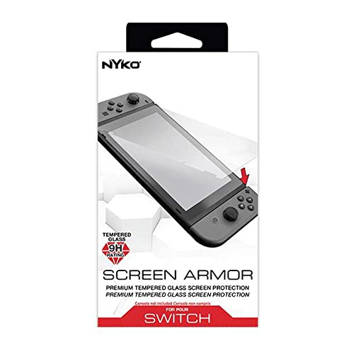 Nyko | Screen Armor - 9H Tempered Glass Top of the Line Protection Against Scratches and Damage Screen Protector with Rounded Edges for Nintendo Switch