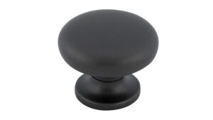 richelieu hardware bp486900 gatineau collection 1 3/8-inch (35 mm) matte black modern cabinet and drawer mushroom knob for kitchen, bathroom, and furniture