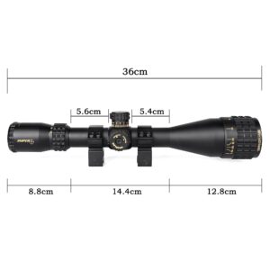 NT Series 4-16X50 / 6-24X50 AO Hunting Rifle Scope, Red/Green/Blue llluminate Glass Etched Reticle, Fully Multi-Coated Lens, Adjustable Objective SFP Riflescopes (4-16x50)