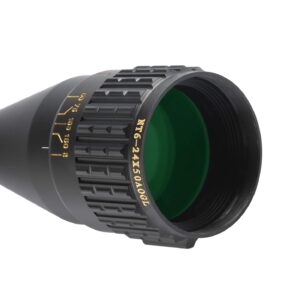 NT Series 4-16X50 / 6-24X50 AO Hunting Rifle Scope, Red/Green/Blue llluminate Glass Etched Reticle, Fully Multi-Coated Lens, Adjustable Objective SFP Riflescopes (6-24x50)