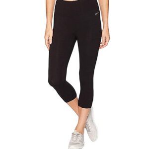 Spalding Women's High Waisted Crop Legging, Deep Black, Small