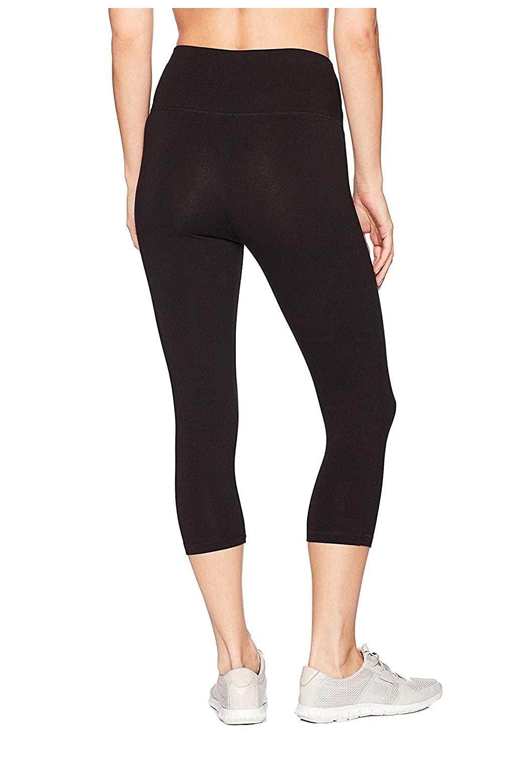 Spalding Women's High Waisted Crop Legging, Deep Black, Small