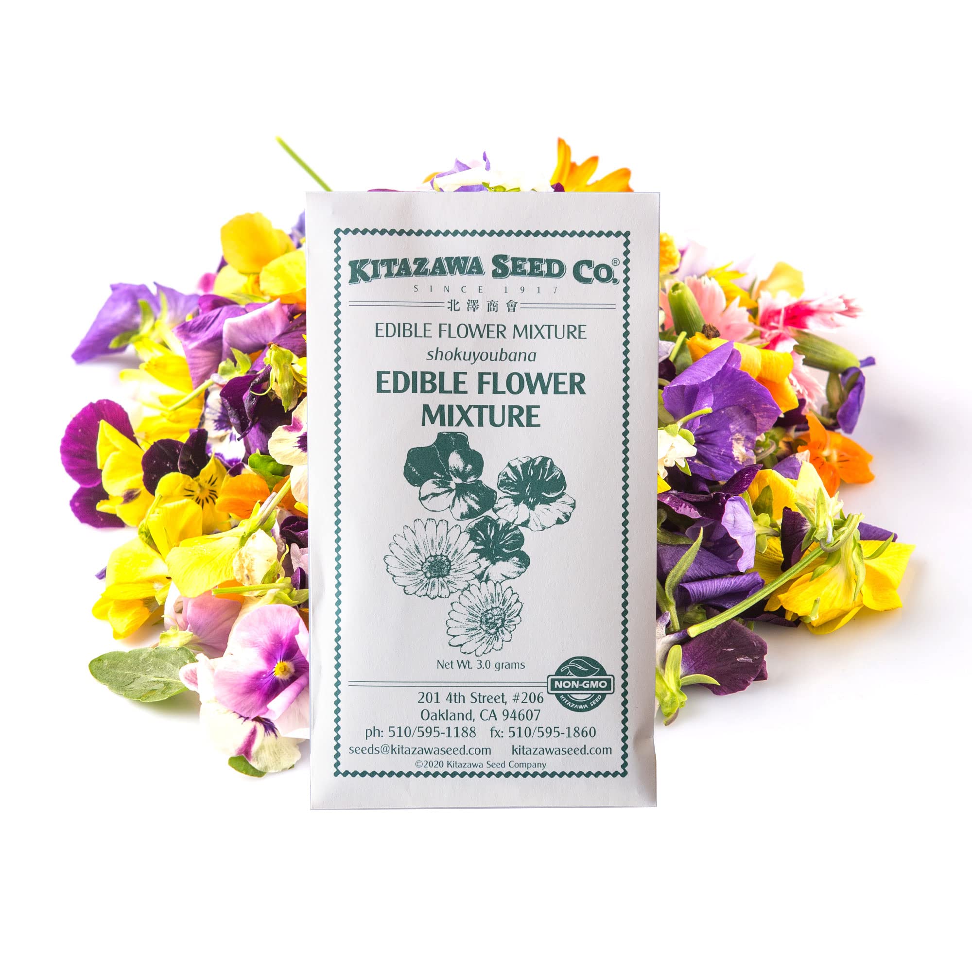 Edible Flower Seed Mix -4 g Packet ~1200 Seeds - Non-GMO, Flower Gardening & Microgreens