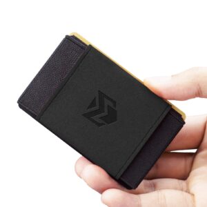 VBAX Minimalist Slim Elastic Wallet - Small Front Pocket Credit Card Holder for Men & Women Holds Up to 12 Card & Cash