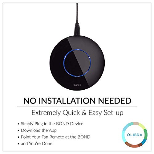 BOND | Add Wifi to Ceiling Fan, Fireplace or Motorized shades | Works with Alexa, Google Home | Remote Control with App | Works with iPhone or Android