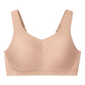 Full Figure Plus Size High Impact Wonderwire Sports Bra Underwire #9066 Café