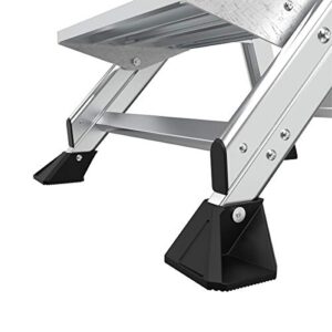 Little Giant Ladders, Jumbo Step, 2-Step, 2 foot, Step Stool, Aluminum, Type 1AA, 375 lbs weight rating, (11902), Silver