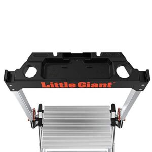 Little Giant Ladders, Jumbo Step, 2-Step, 2 foot, Step Stool, Aluminum, Type 1AA, 375 lbs weight rating, (11902), Silver