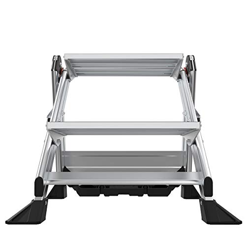 Little Giant Ladders, Jumbo Step, 2-Step, 2 foot, Step Stool, Aluminum, Type 1AA, 375 lbs weight rating, (11902), Silver