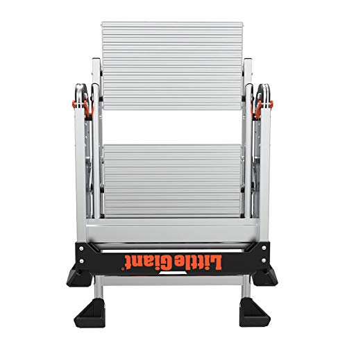 Little Giant Ladders, Jumbo Step, 2-Step, 2 foot, Step Stool, Aluminum, Type 1AA, 375 lbs weight rating, (11902), Silver