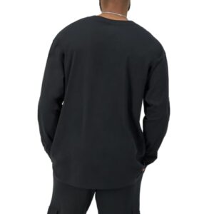 Champion, Classic Long Sleeve, Comfortable, Soft T-Shirt for Men (Reg. or Big & Tall), Black, Large