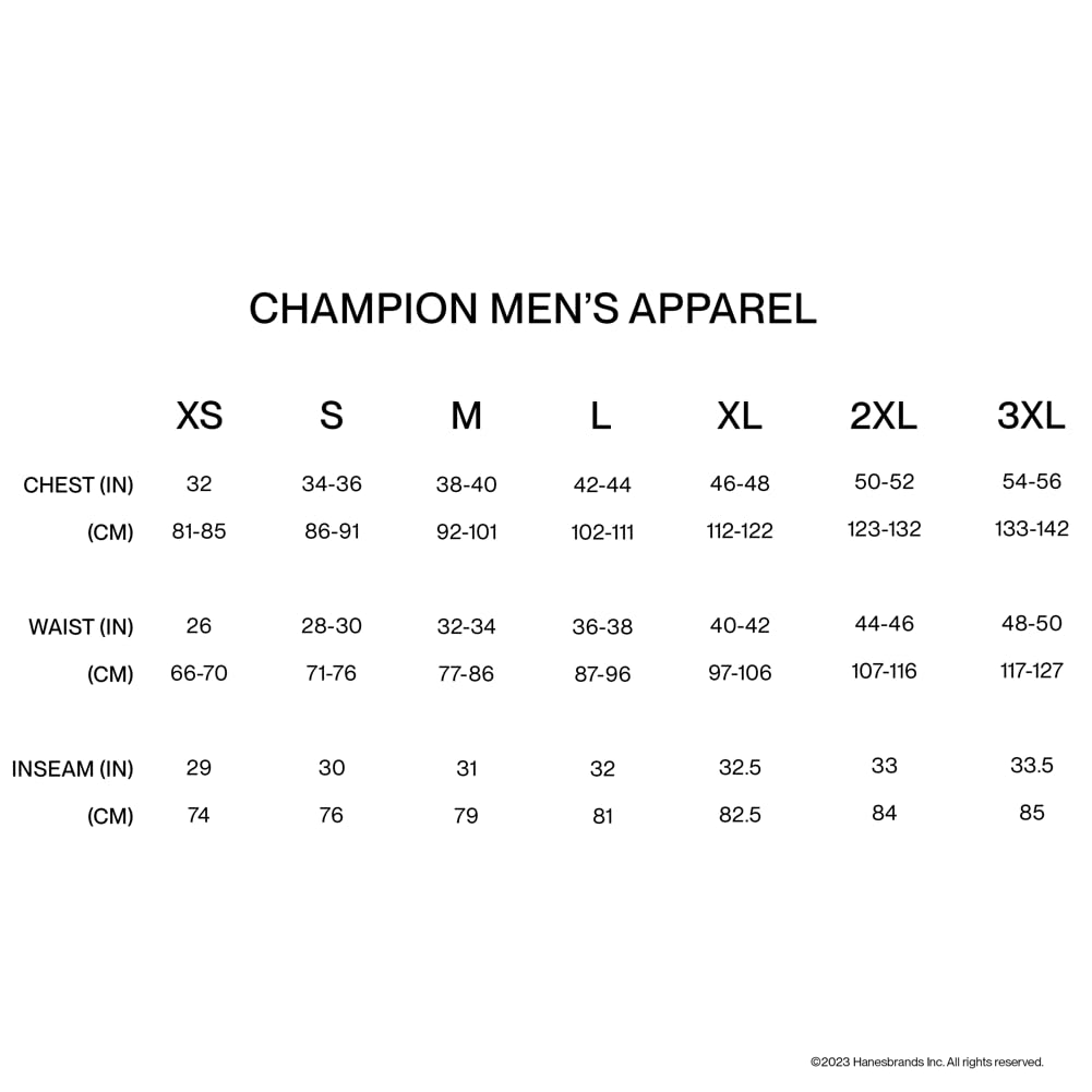 CHAMPION, Classic Long Sleeve, Comfortable, Soft T-Shirt for Men (Reg. or Big & Tall), Black, XX-Large