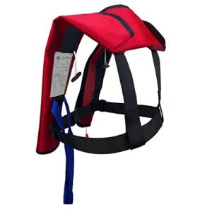 Eyson Inflatable Life Jacket Inflatable Life Vest for Adult Classic Manual (7091 Red)