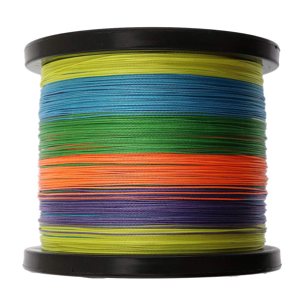 Ashconfish Braided Fishing Line- 8 Strands Super Strong PE Fishing Wire Heavy Tensile for Saltwater & Freshwater Fishing -Abrasion Resistant - Zero Stretch- 300M/328Yards 70LB Multi Color