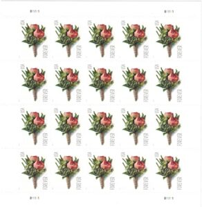 celebration boutonniere usps forever stamps sheet of 20 - new stamp issued 2017