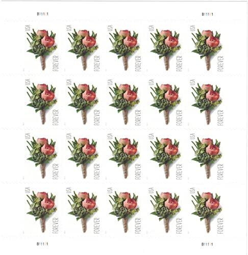 Celebration Boutonniere USPS Forever Stamps Sheet of 20 - New Stamp Issued 2017