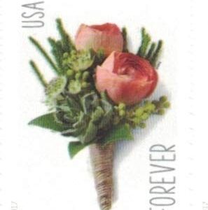 Celebration Boutonniere USPS Forever Stamps Sheet of 20 - New Stamp Issued 2017