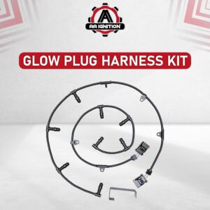 6.0 Powerstroke Glow Plug Harness Kit - Diesel Engine Injector Relay - includes Right, Left Harness, & Removal Tool - Fits Ford F250 Super Duty, F350 & More - 2004, 2005, 2006, 2007, 2008, 2009, 2010