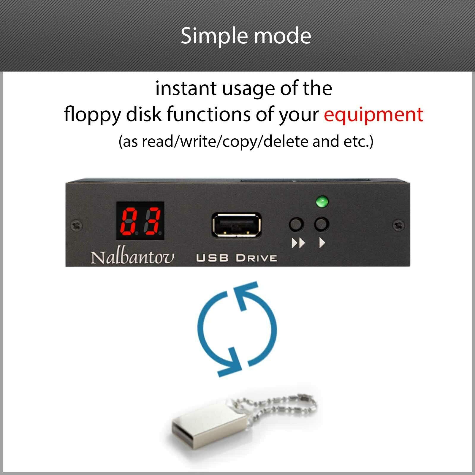 Nalbantov USB Floppy Disk Drive Emulator N-Drive 100 for Akai MPC-60 MK I (Version 1)