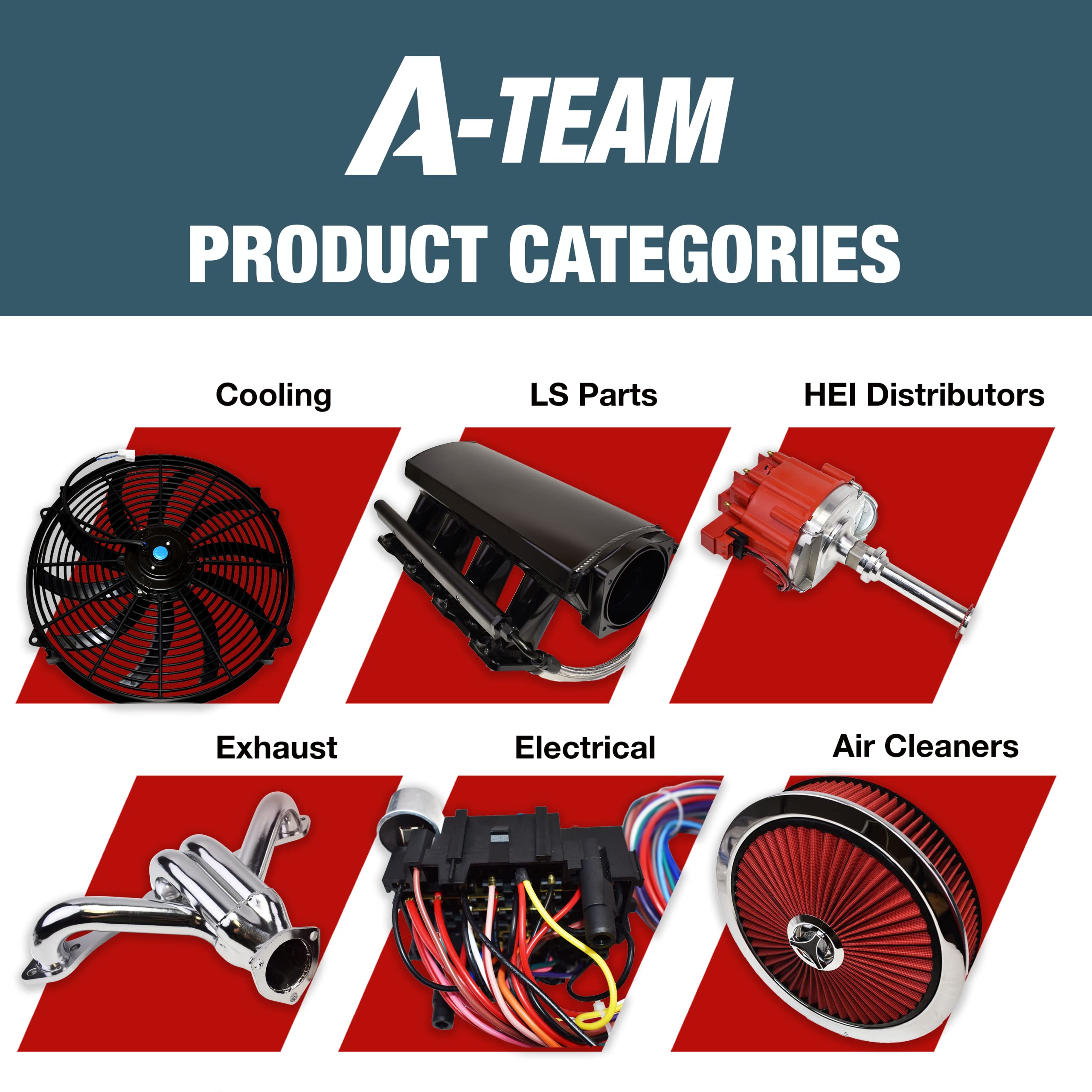 A-Team Performance - HEI Complete Distributor 65,000 Volts Coil - Compatible With Big Block Ford FE V8 352 360 390 406 410 427 428 One-Wire Installation Blue Cap