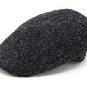 Irish Ivy Cap, 100% Pure Irish Wool, Made in Ireland, Dark Gray, Medium