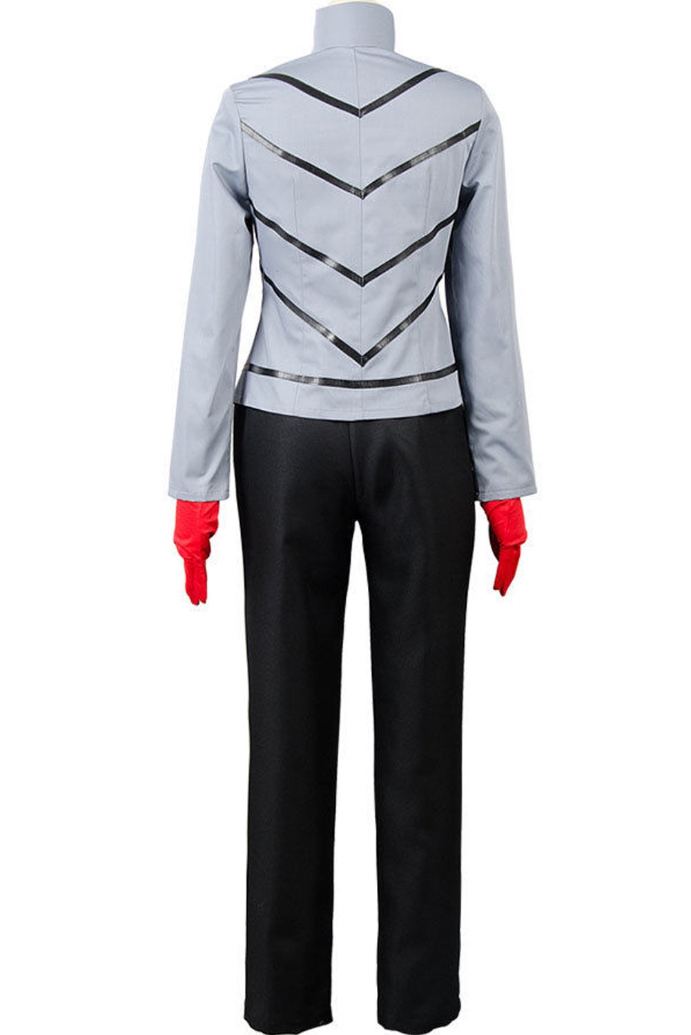 Ya-cos Persona 5 Protagonist Joker Cosplay Costume Coat Suit Jacket Outfit Top Attire Dress Up,Black,Large