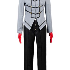 Ya-cos Persona 5 Protagonist Joker Cosplay Costume Coat Suit Jacket Outfit Top Attire Dress Up,Black,Large