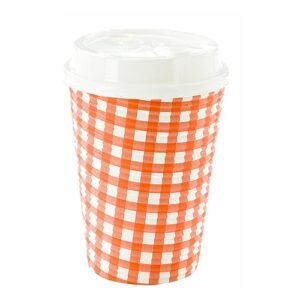 Restaurantware 12 Ounce Disposable Coffee Cups 500 Spiral Wall Hot Cups For Coffee - Lids Sold Separately Rolled Rim Paper Insulated Coffee Cups Picnic Print For Coffee Tea And More