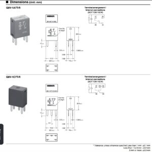 OMRON ELECTRONIC COMPONENTS - G8V-RH-1C7T-R-DC12 (2 Pieces)- MICRO AUTOMOTIVE RELAY, SPDT, 12VDC, 20A