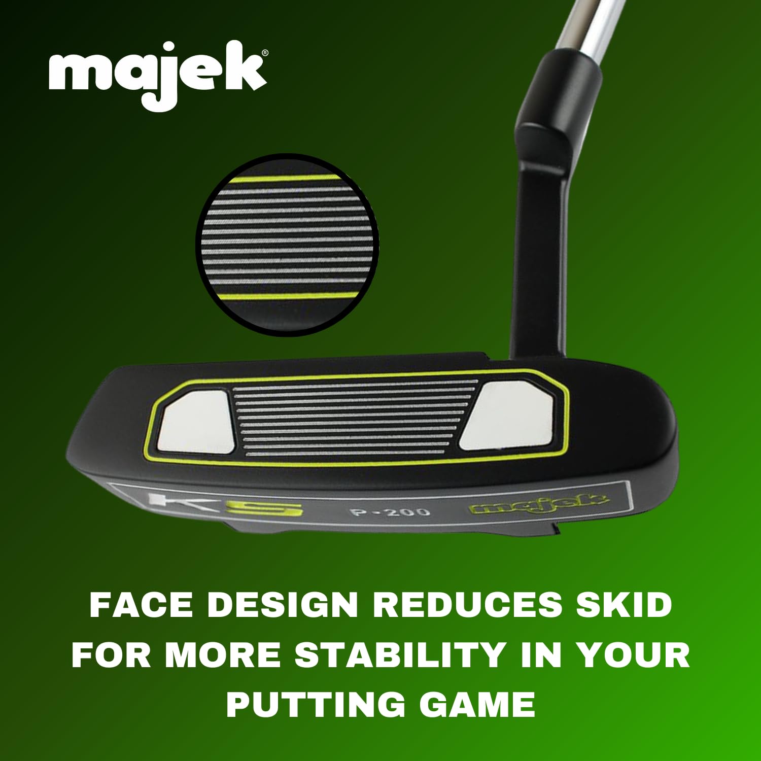 Majek K5 P-200 Golf Putter Right Handed Blade Style with Alignment Line Up Hand Tool 35 Inches Men's Standard Length Perfect for Lining up Your Putts